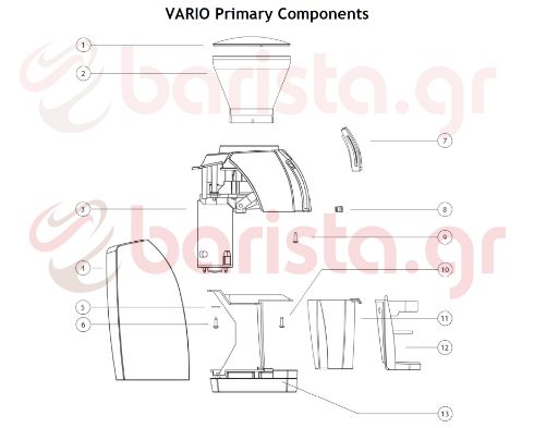 Baratza Vario micro adjustment lever knobs