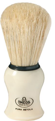 BRUSH IN PURE BRISTLES WITH ABS BEIGE PLASTIC HANDLE