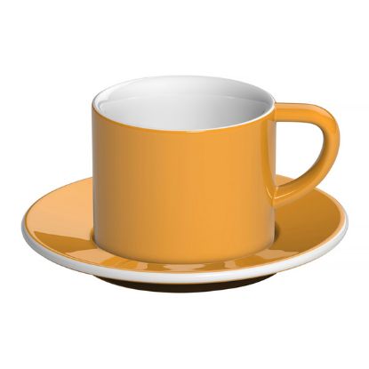 Bond 150ml Cappuccino Cup & Saucer Yellow