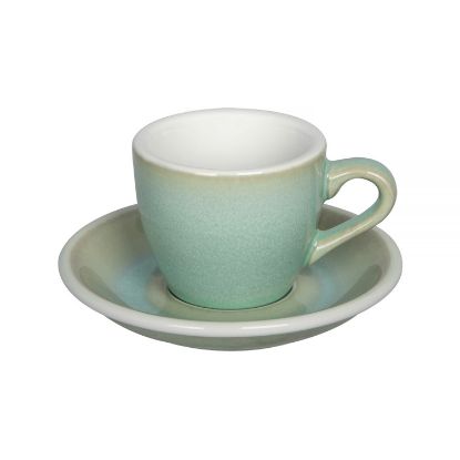 Loveramics Egg - Espresso 80ml Cup and Saucer - Basil