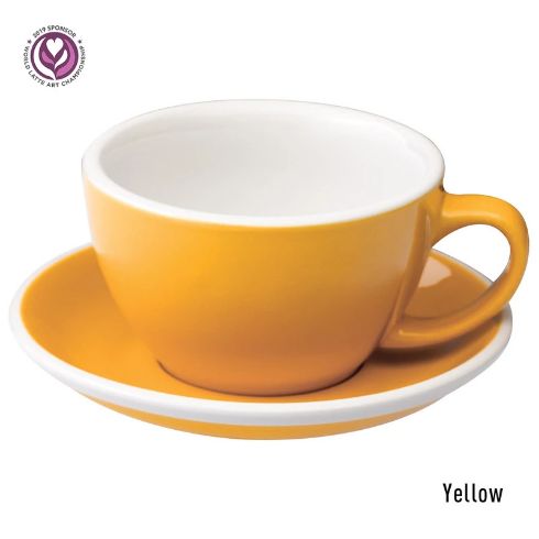 Loveramics Egg - Cafe Latte 300 ml Cup and Saucer - Yellow