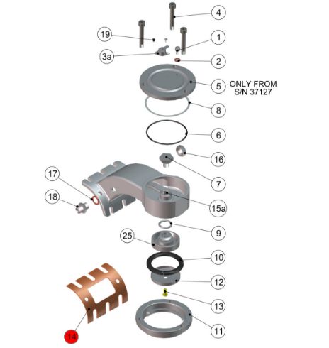 LA MARZOCCO FLANGE GASKET - VITON (GREEN)