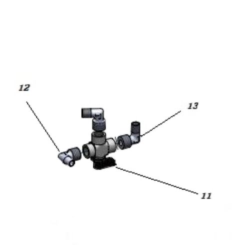 Valve 3-ways manual 1/4"FFF