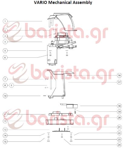 Calibration grommet for Baratza-Vario (see image item 16)