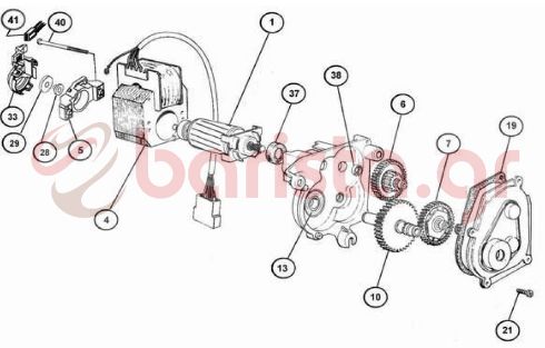 ELMECO GEAR WHEEL GROUP WITH BEARINGS