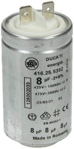 Capacitor Ducati Energia 8µF UF 450V
