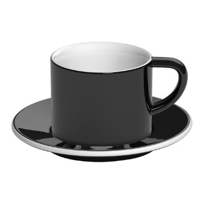 Loveramics Bond 150ml Cappuccino Cup & Saucer - Black