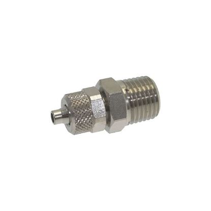 FITTING STRAIGHT 1/4"M o 6/4 NICKEL-PLATED