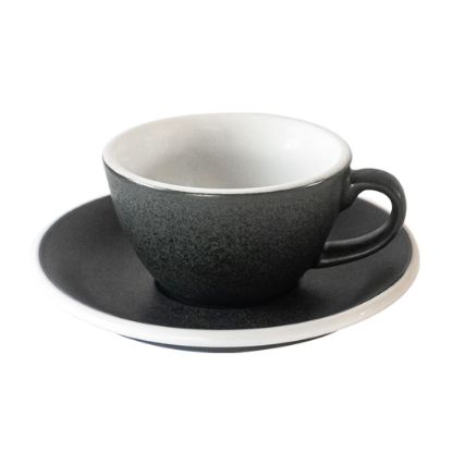 Loveramics Egg - Flat White 150 ml Cup and Saucer - Anthracite